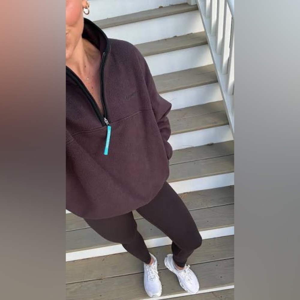 Lululemon Tumbled Fleece Quarter Zip - Sequoia - Picture 2 of 10